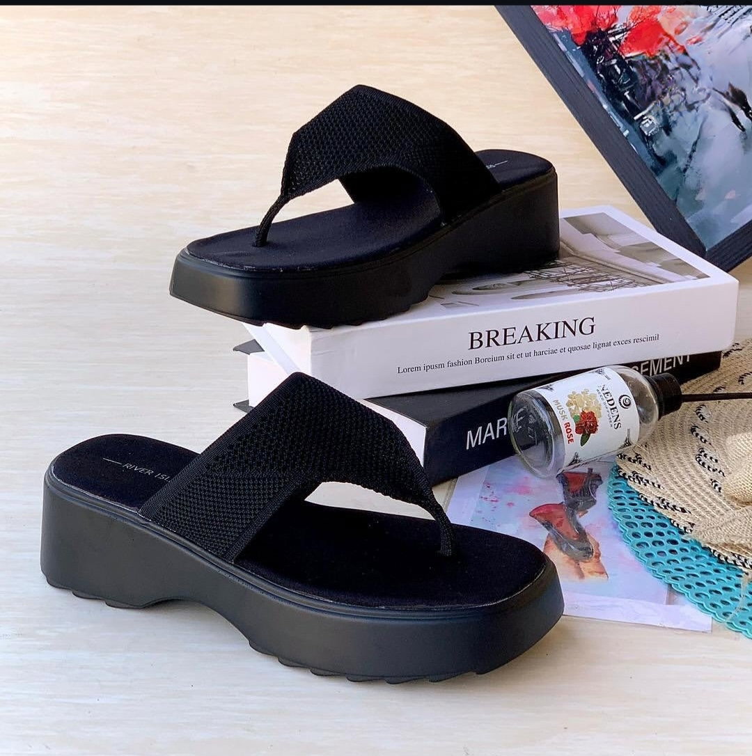 Women's platform wedge flip-flop sandals _1