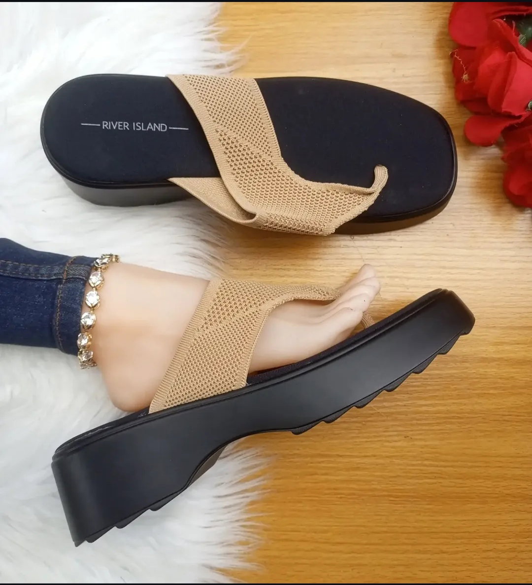 Women's platform wedge flip-flop sandals _3