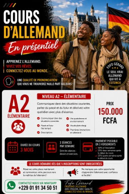 Allemand A2 - Cours en présentiel 