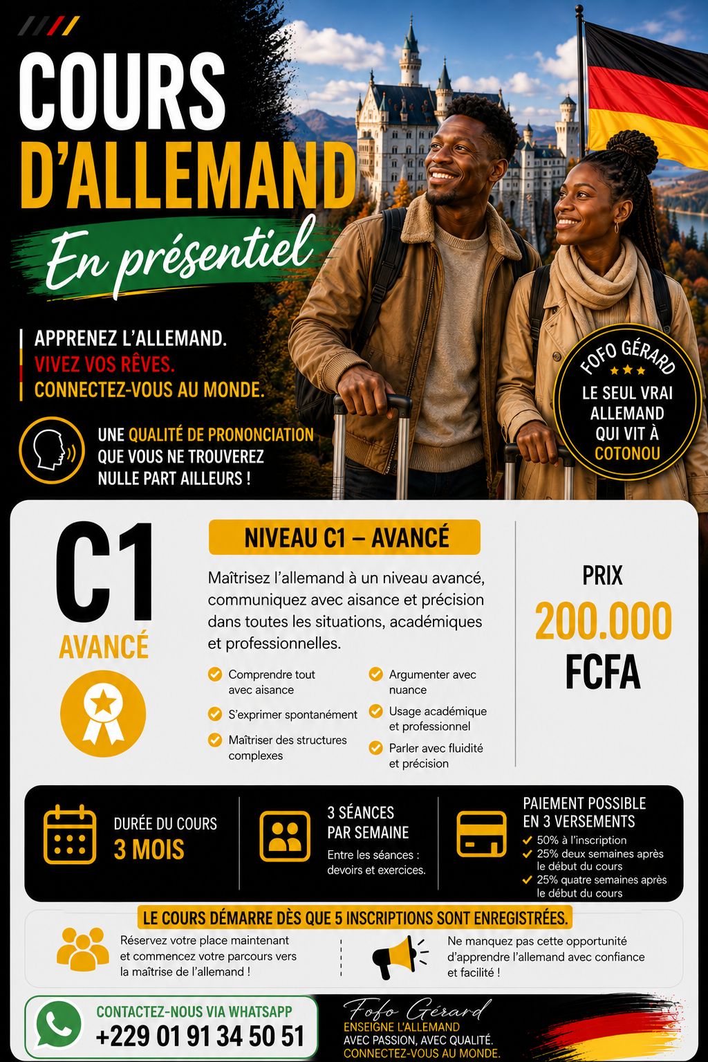 Allemand C1 - Cours en présentiel 