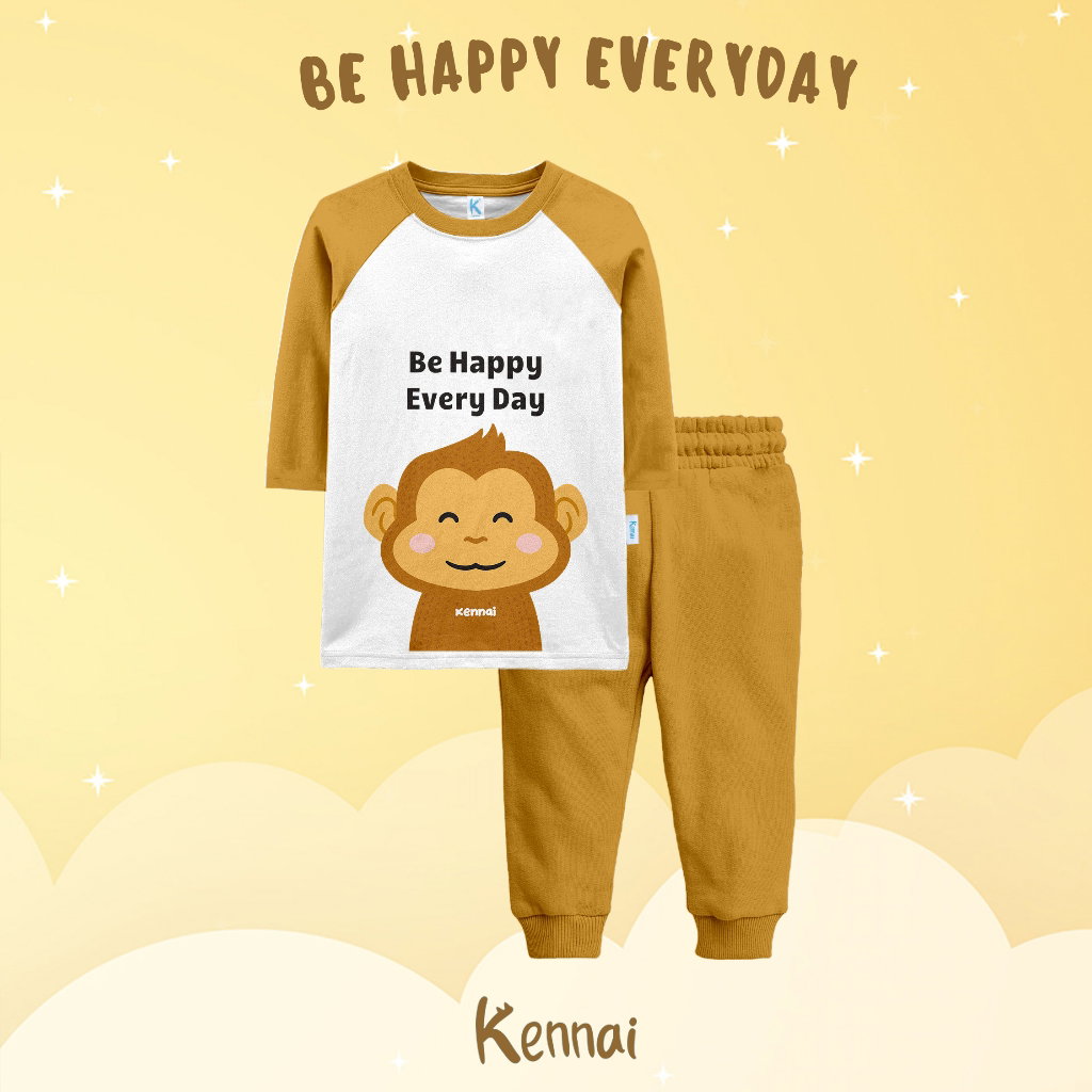 SETELAN PANJANG RAGLAN ANIMAL KAWAI BE HAPPY EVERYDAY_0