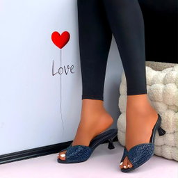 Women's open-toe kitten heel mules