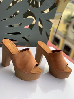 Women's platform retro mule sandals slides