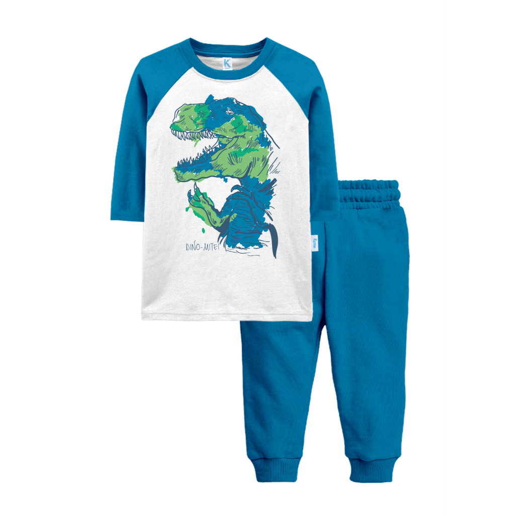 SETELAN PANJANG RAGLAN ANIMAL KAWAI DINO TURKH