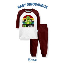 SETELAN PANJANG RAGLAN ANIMAL KAWAI BABY DINOSAURUS