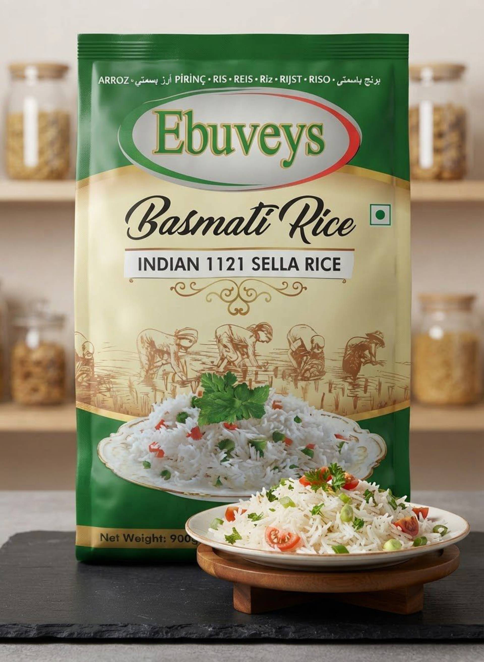 Ebuveys Basmati Rice - 900 g_0