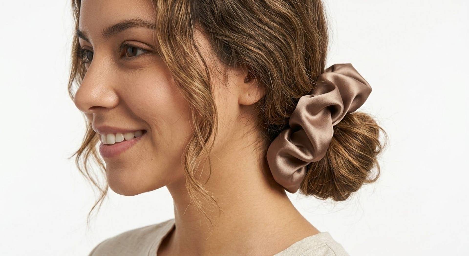 Scrunchies Medium - Café claro