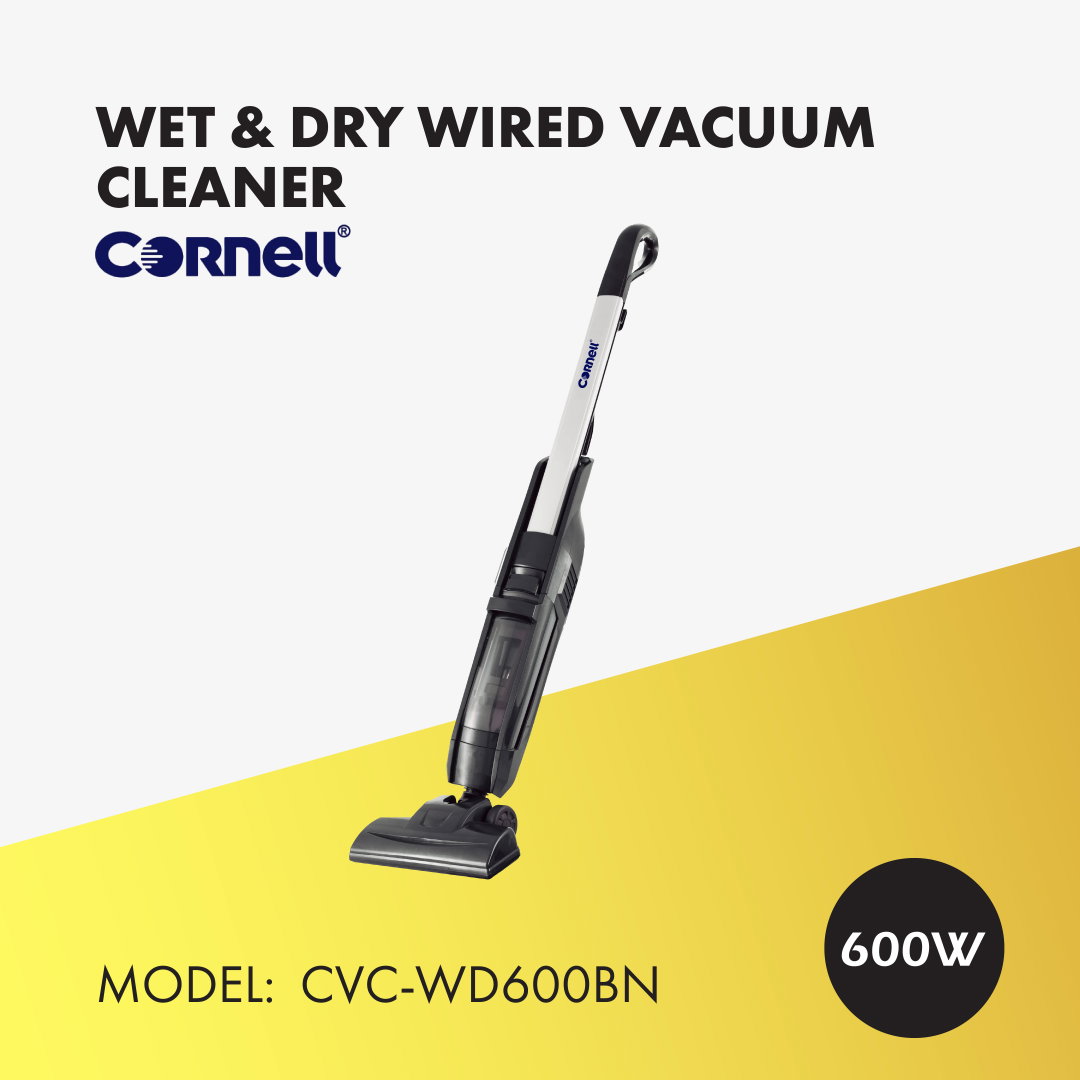 Cornell wet & dry wired stick vacuum cleaner CVC-WD600BN