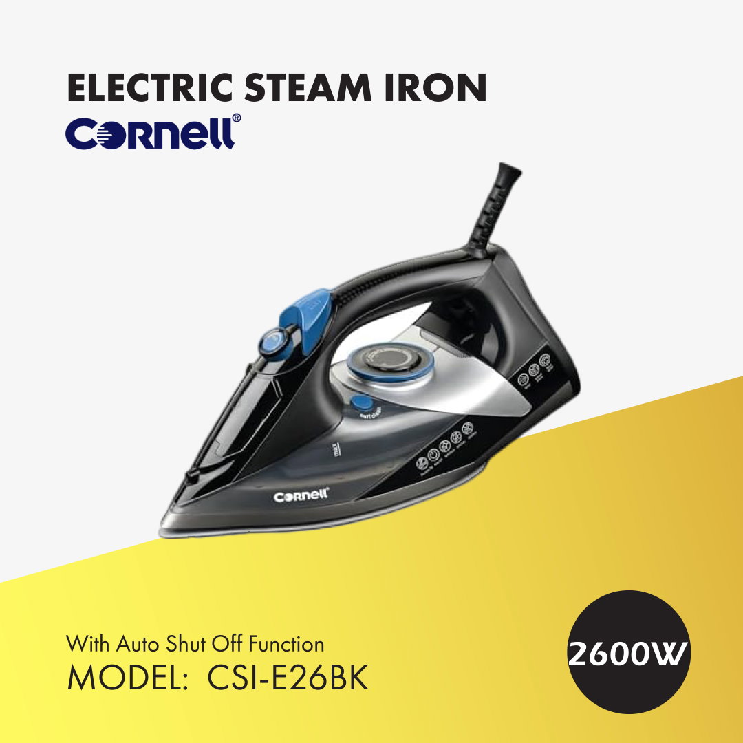 Cornell 2600W Electric Steam Iron CSI-E26BK 