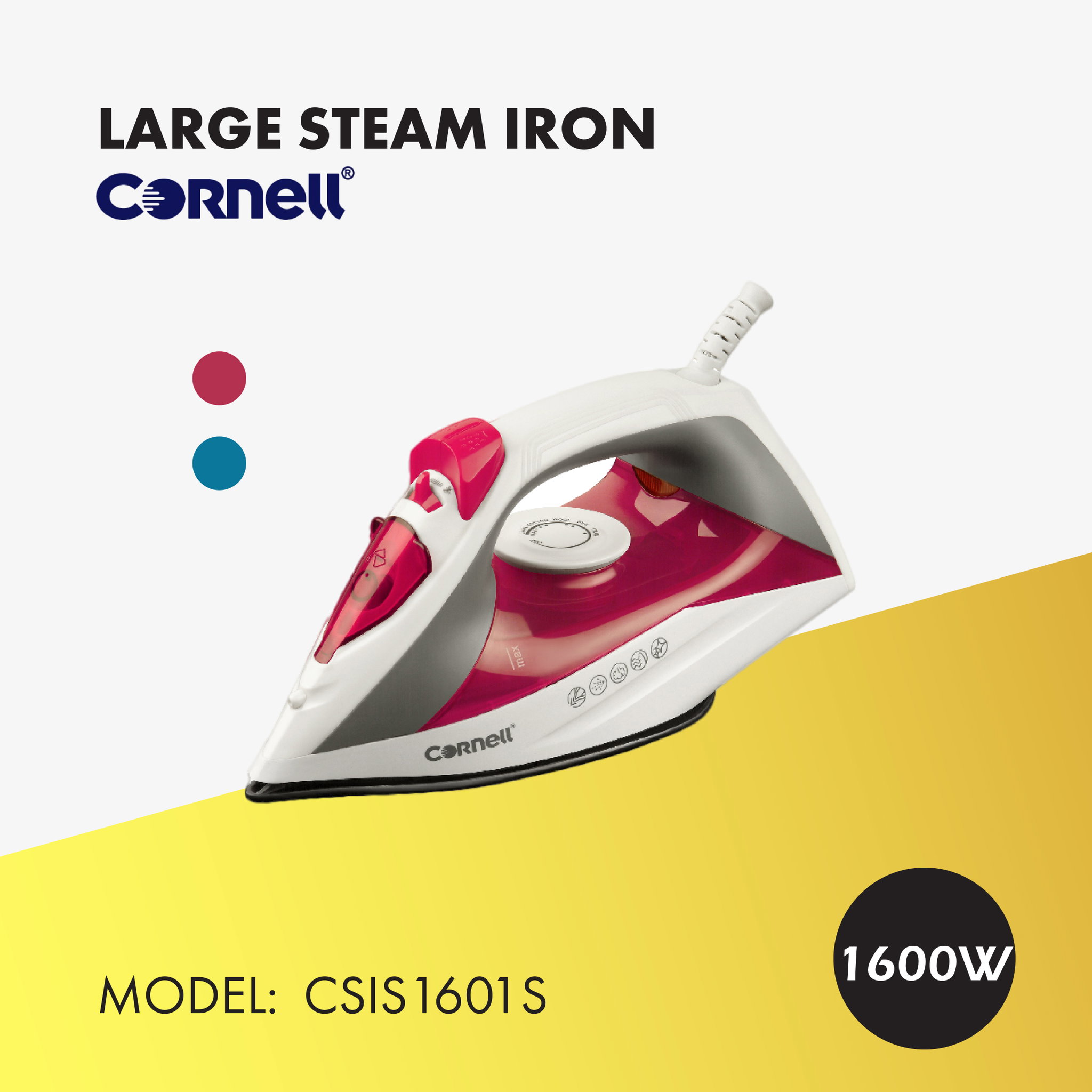 Cornell Steam Iron 1600 Watt CSIS1601S_0