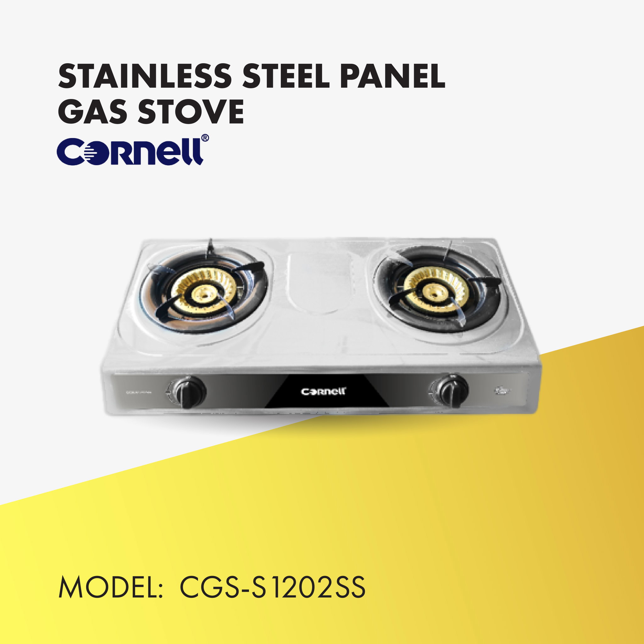 Cornell Stainless Steel Panel Gas Stove CGS-S1202SS _0