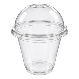 VASO 9 OZ TAPA DOMO PET