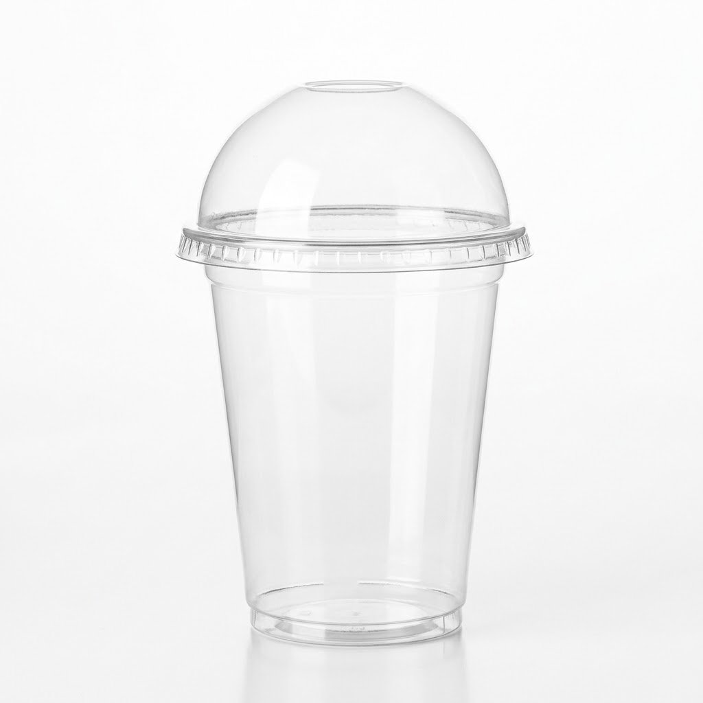 VASO 10 OZ TAPA DOMO PET
