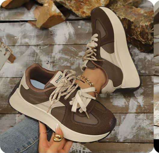 Chunky platform sneakers sporty, retro-running aesthetic._1