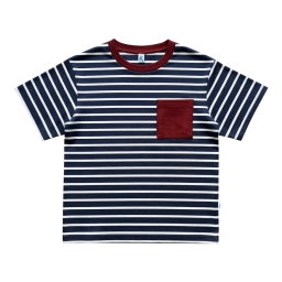 KAOS OVERSIZE POCKET SALUR NAVY WHITE