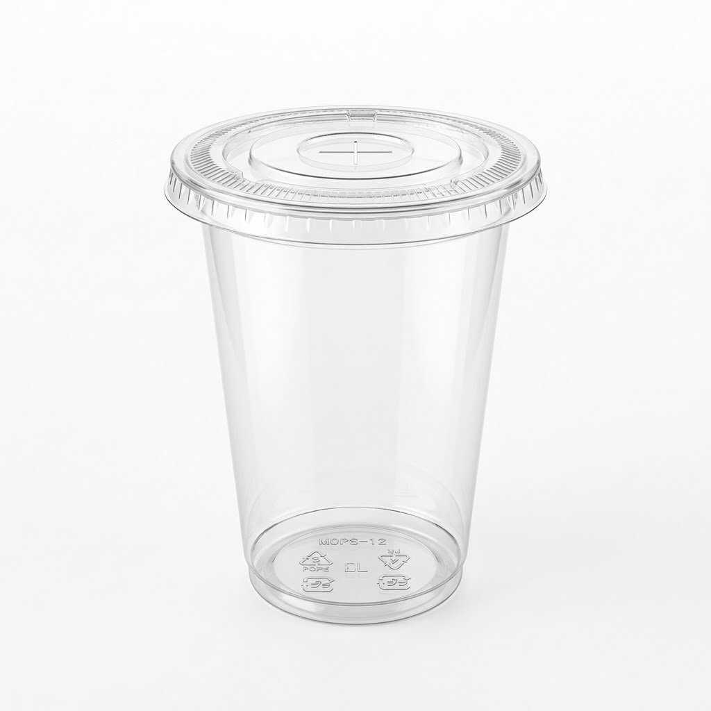 VASO 10 OZ TAPA PLANA PET