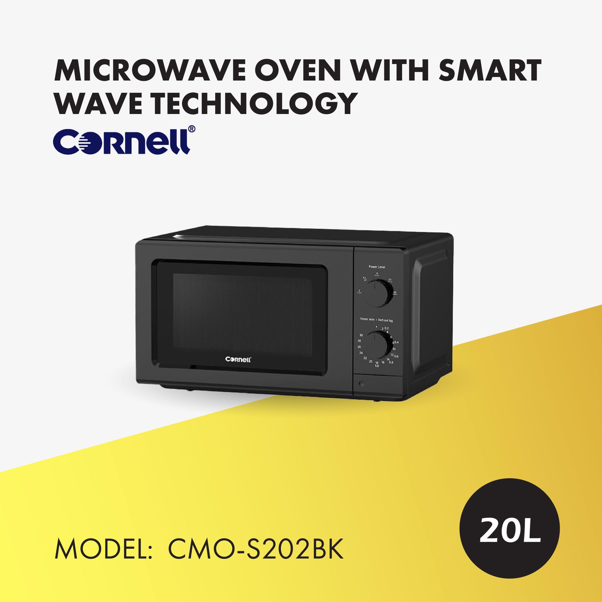 CORNELL MICROWAVE OVEN 20L CMOS202BK_0