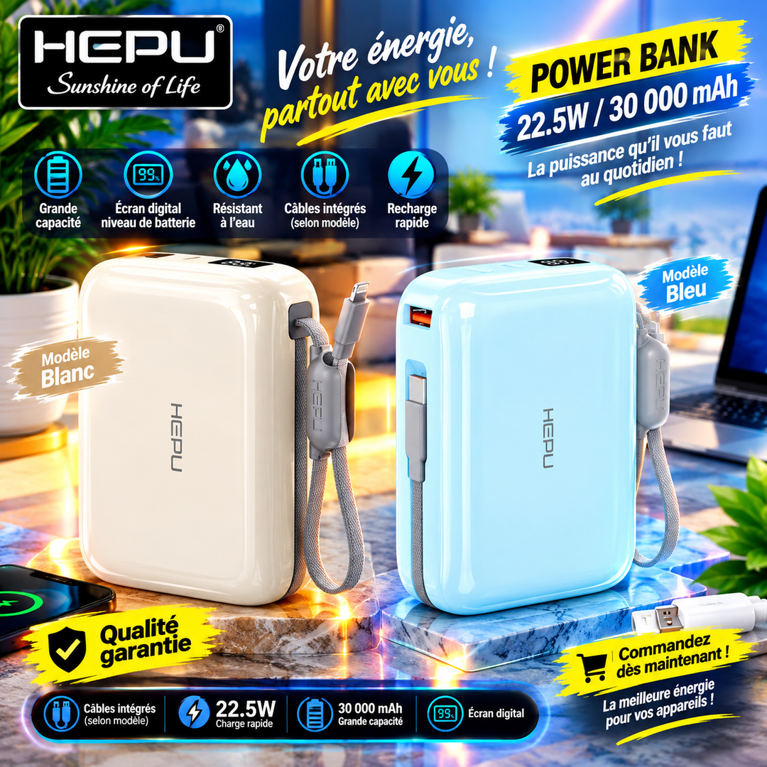 HEPU POWER BANK 30 000 mAh 22.5w ORIGINAL ⚡️