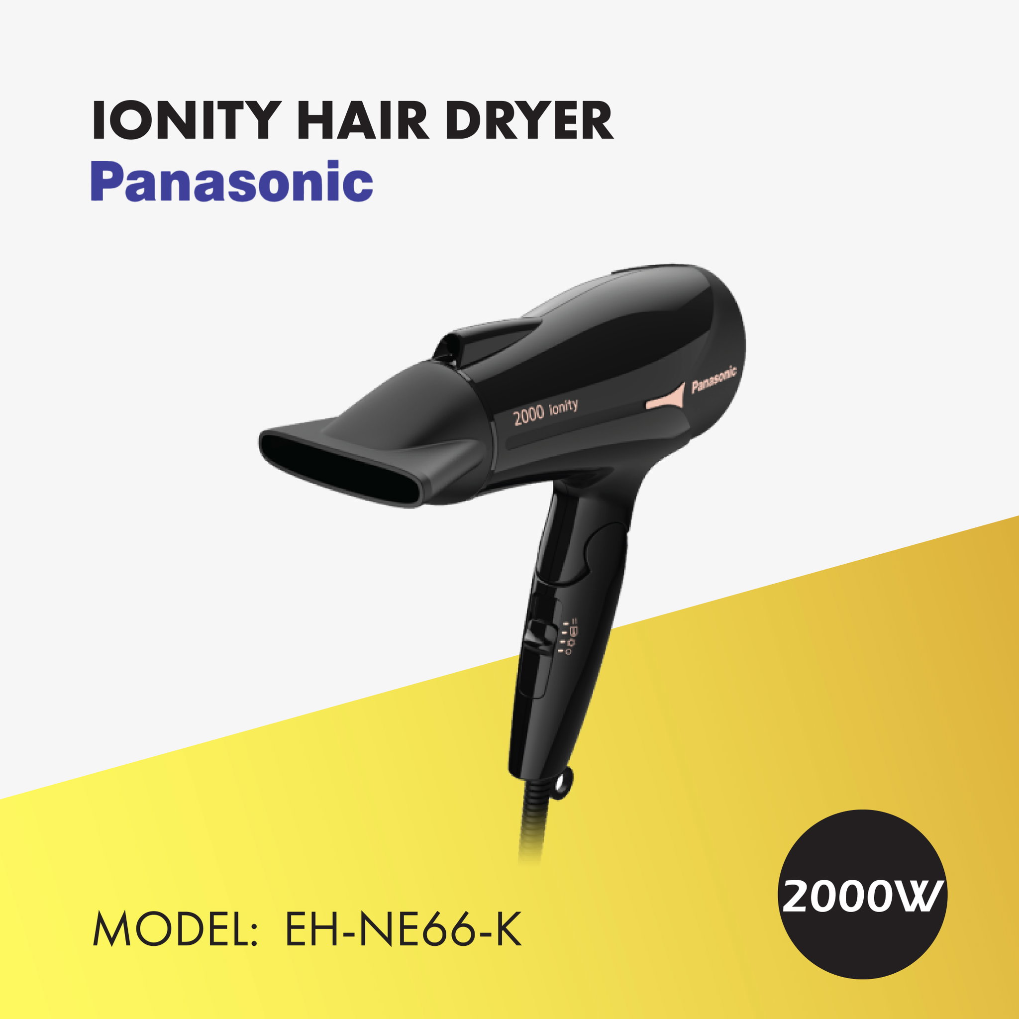 PANASONIC HAIR DRYER 2000W EH-NE66-K_0