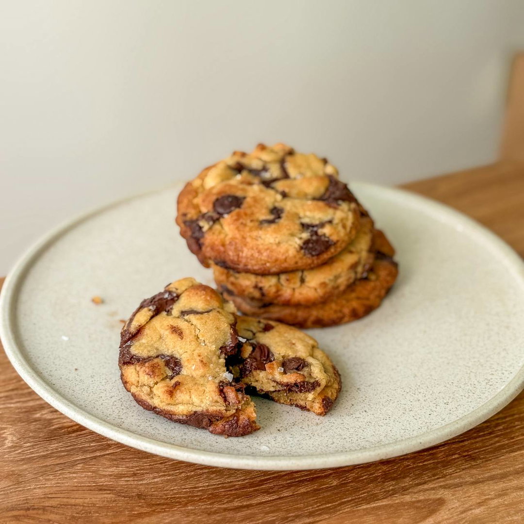Sea Salt Chocolate Chip Sourdough Cookies