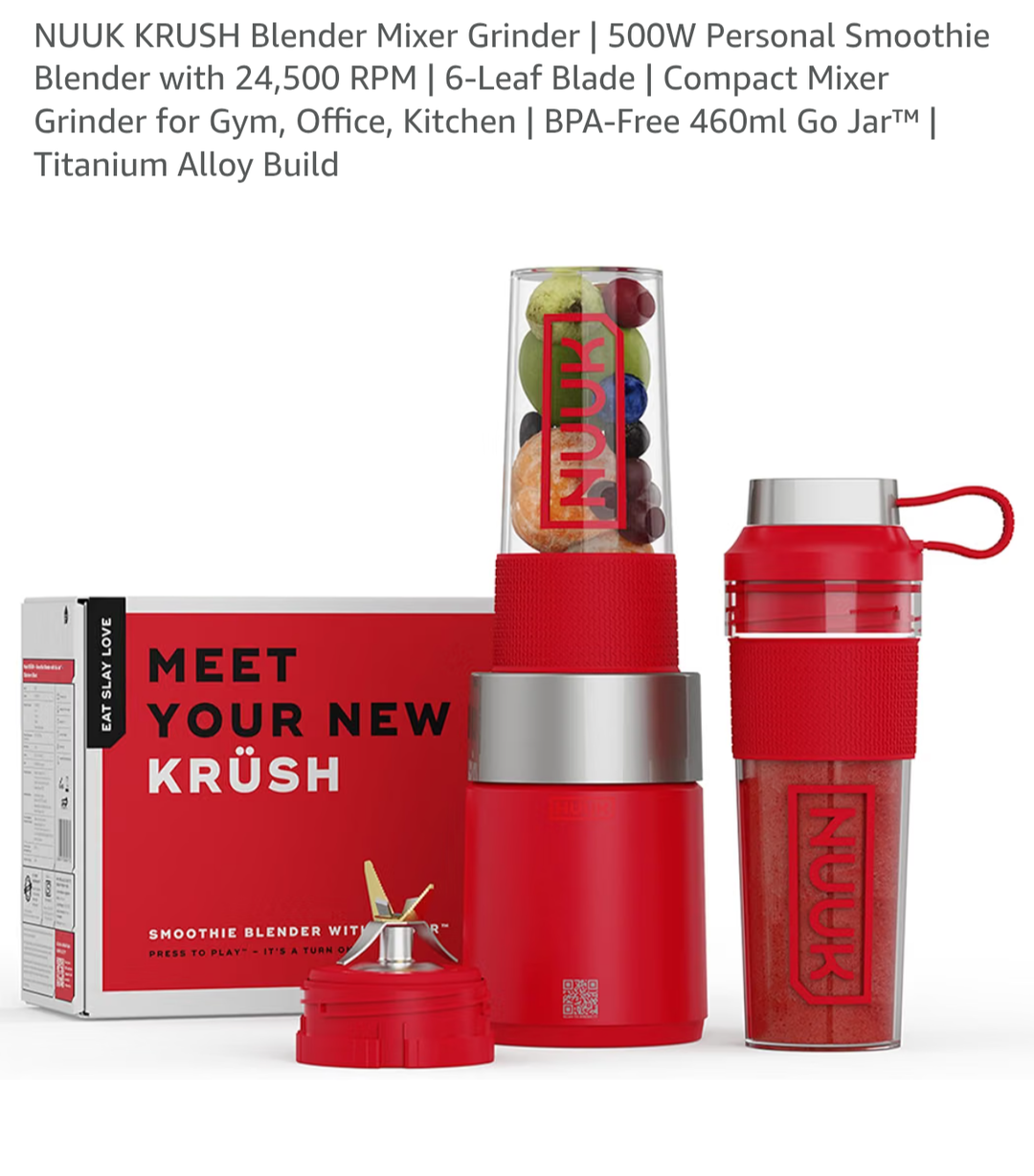 NUUK Krush 500W Blender Mixer Grinder