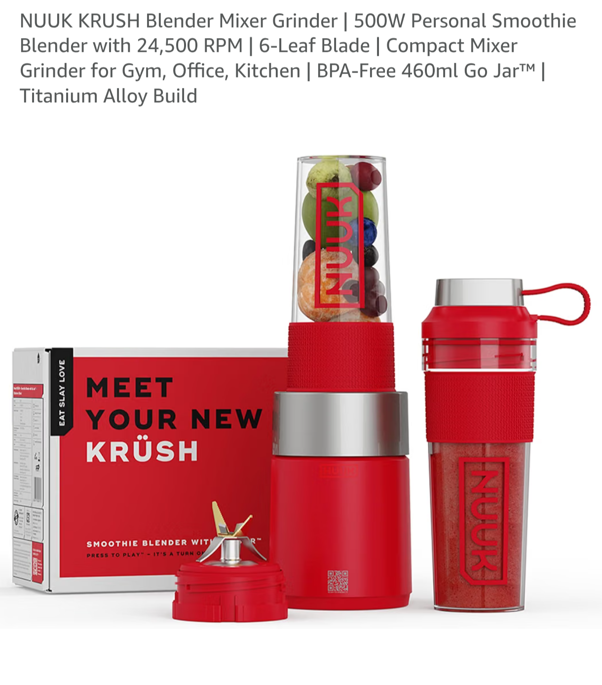 NUUK Krush 500W Blender Mixer Grinder_0