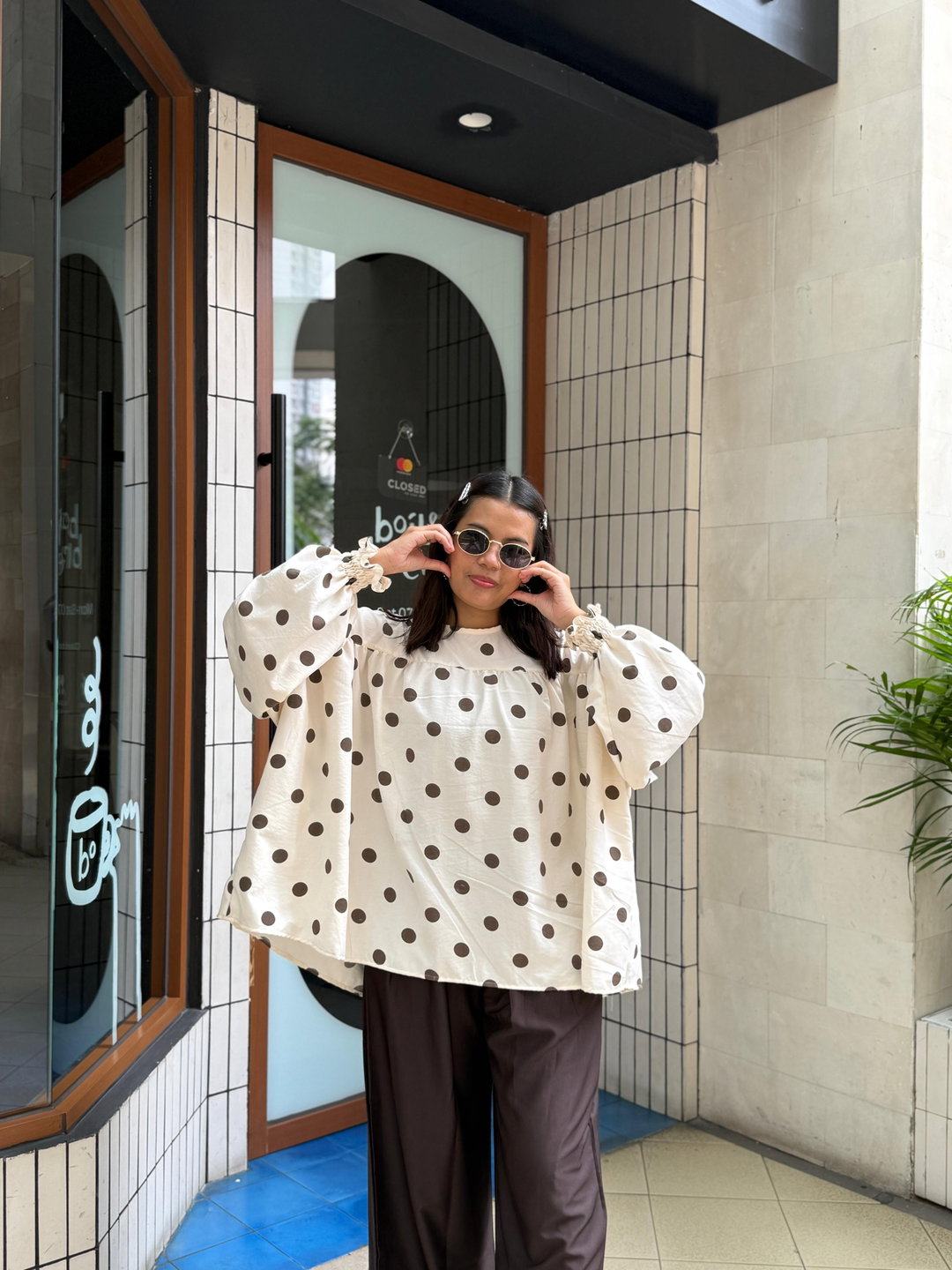 🎀 Sixties Dottie Top