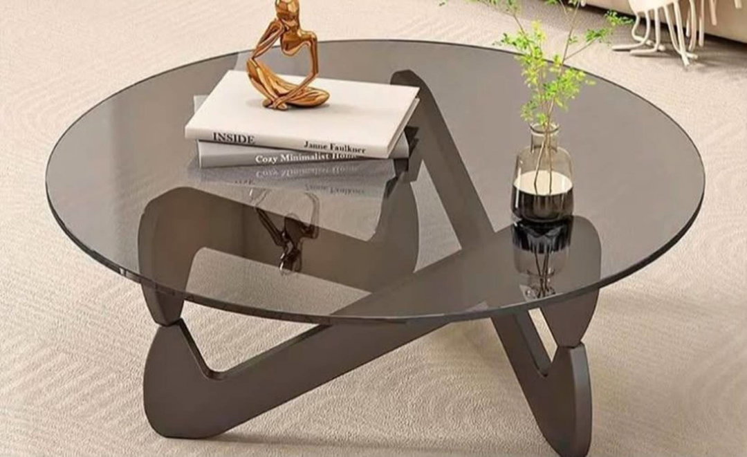 Glass top coffee table