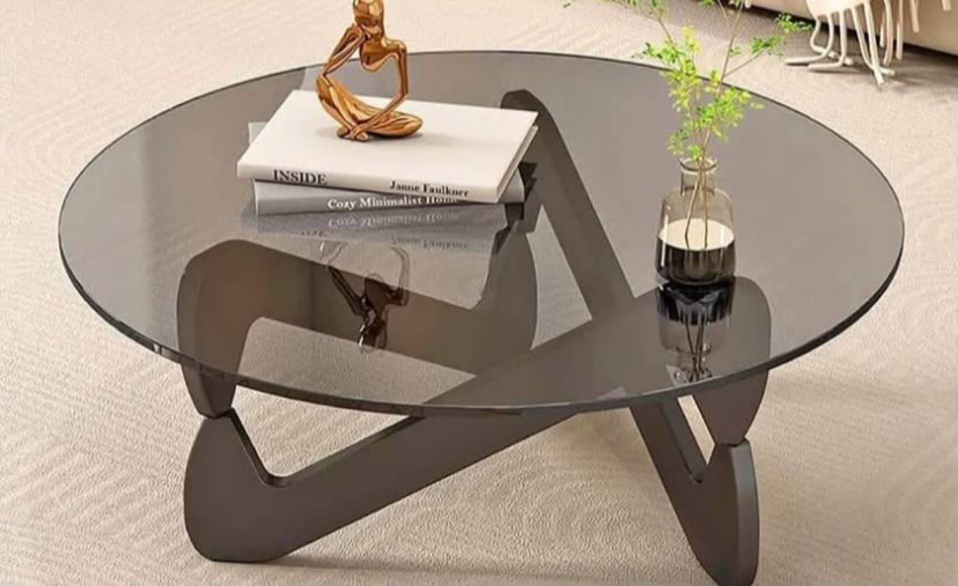 Glass top coffee table_0