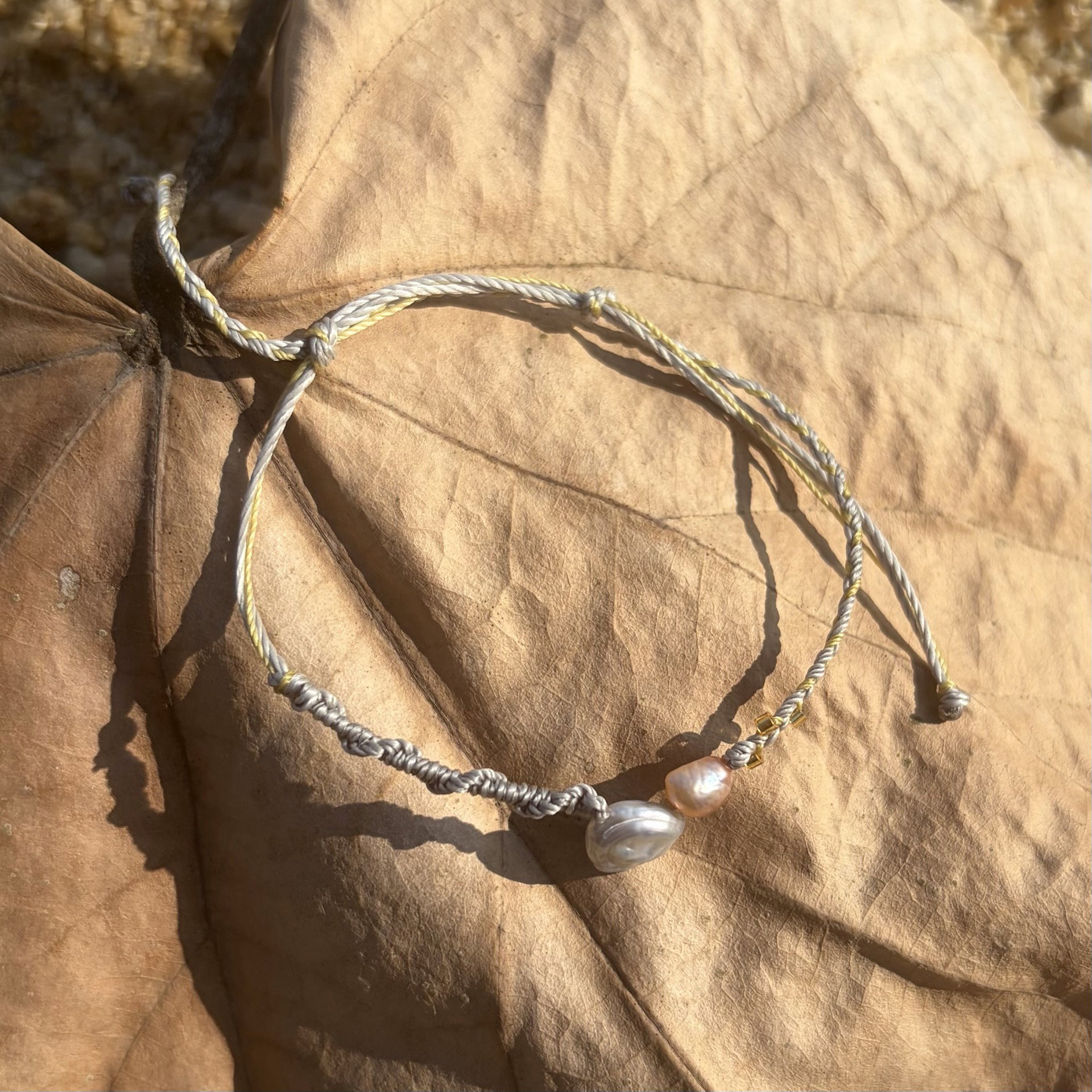 Hand Weaved Freshwater Pearl Bracelet 手工編織淡水珍珠手鏈_0