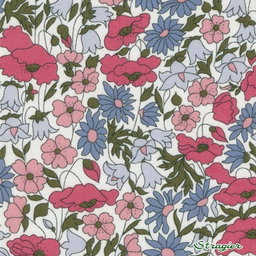 Pochette zipée matelassée liberty Poppy daisy