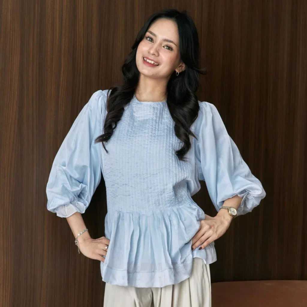 ELVIRA Pleats Blouse Korean_1