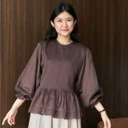 ELVIRA Pleats Blouse Korean