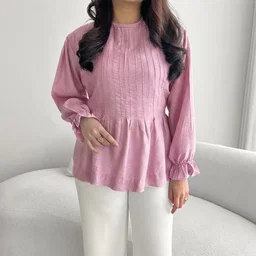 ELVIRA Pleats Blouse Korean