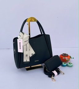Handbag set big includes a structured tote, a compact card pouch, and a coordinating ribbon accessory.
