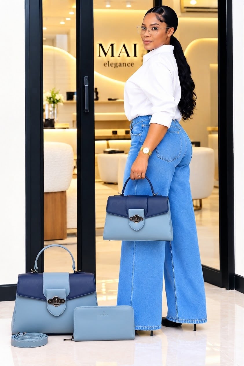 Big structured top-handle handbags,a matching long wallet a detachable shoulder strap._3