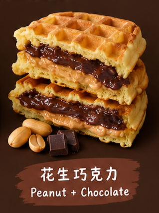 Original Waffle + Chocolate + Peanut