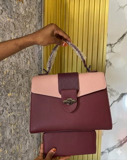 Big structured top-handle handbags,a matching long wallet a detachable shoulder strap.