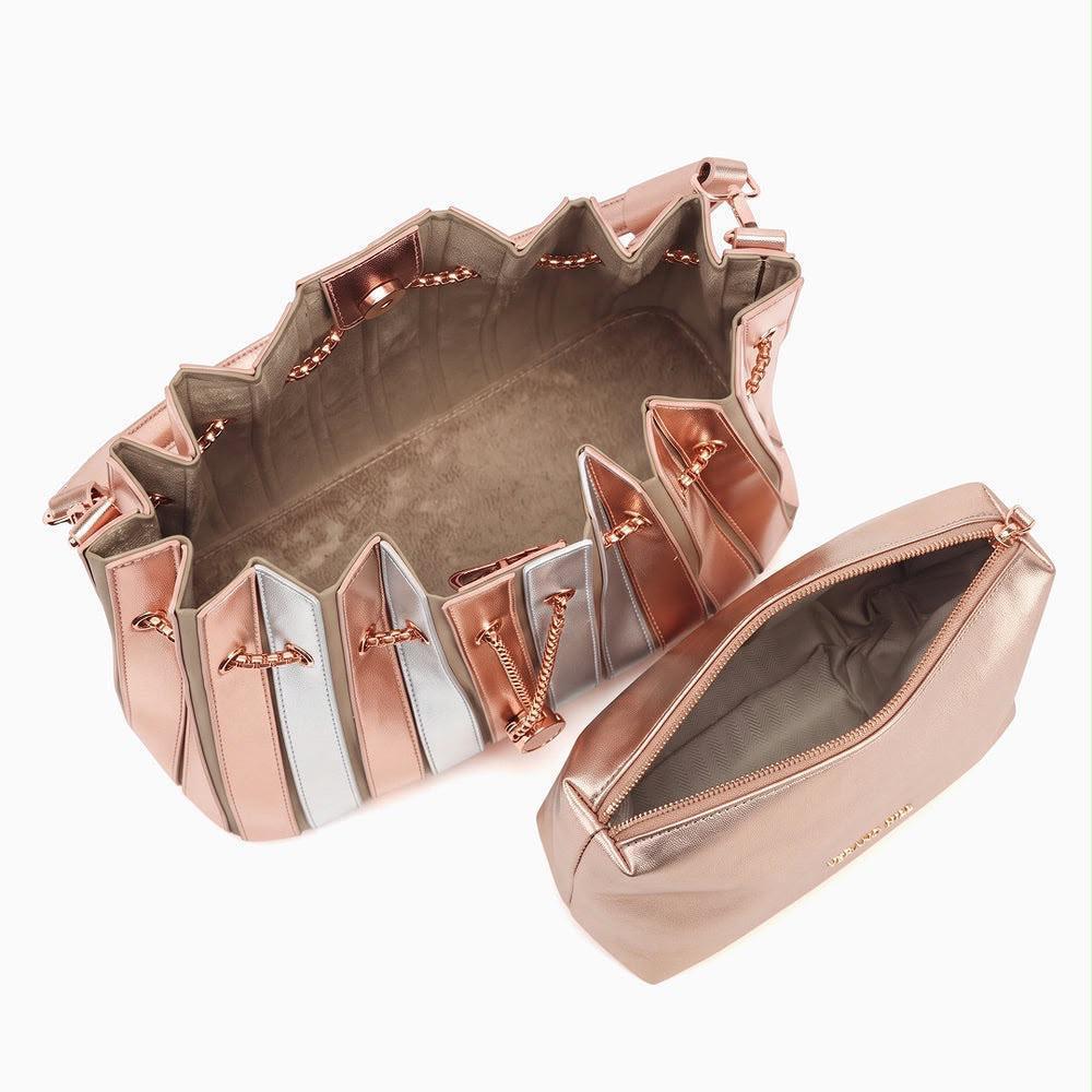 Drawstring bucket medium handbags with wallet _4