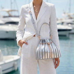 Drawstring bucket medium handbags with wallet 