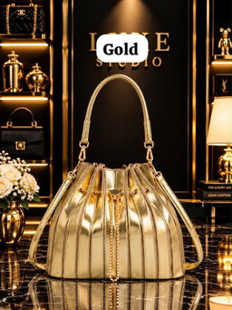 Drawstring bucket medium handbags with wallet 
