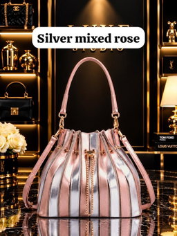 Drawstring bucket medium handbags with wallet 