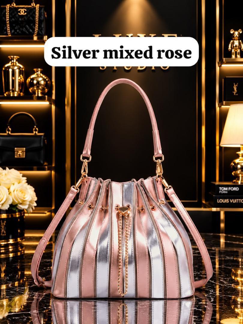 Drawstring bucket medium handbags with wallet _8