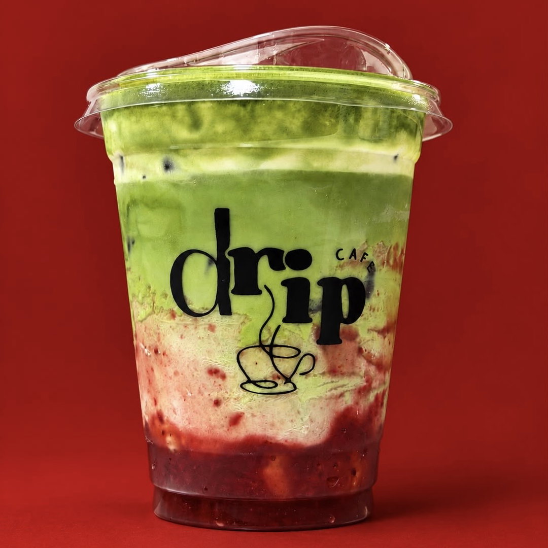 Strawberry Pumpkin Pie Matcha Latte