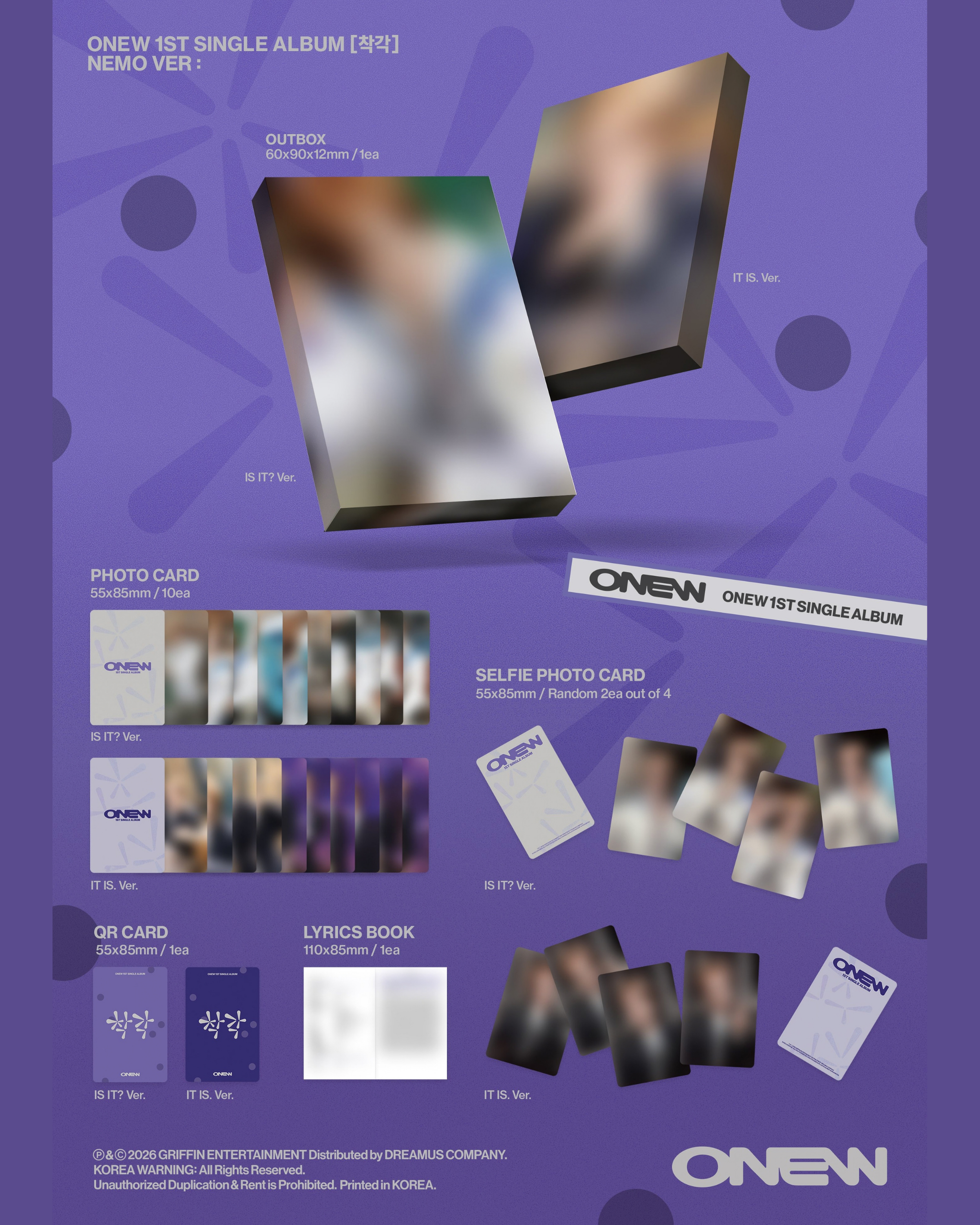 ONEW 1ST SINGLE ALBUM [착각]_1