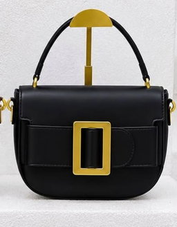 Half-moon silhouette small handbags featuring bold aesthetic.