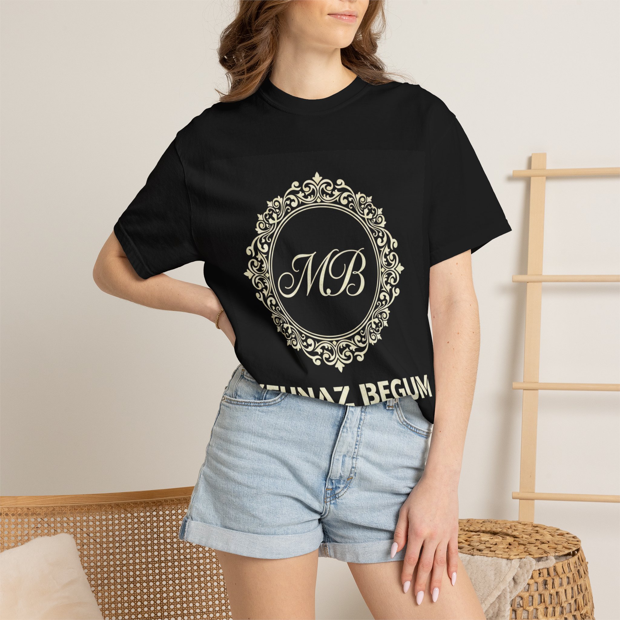 Mehnaz Begum Luxury Gold Crest T-Shirt_0