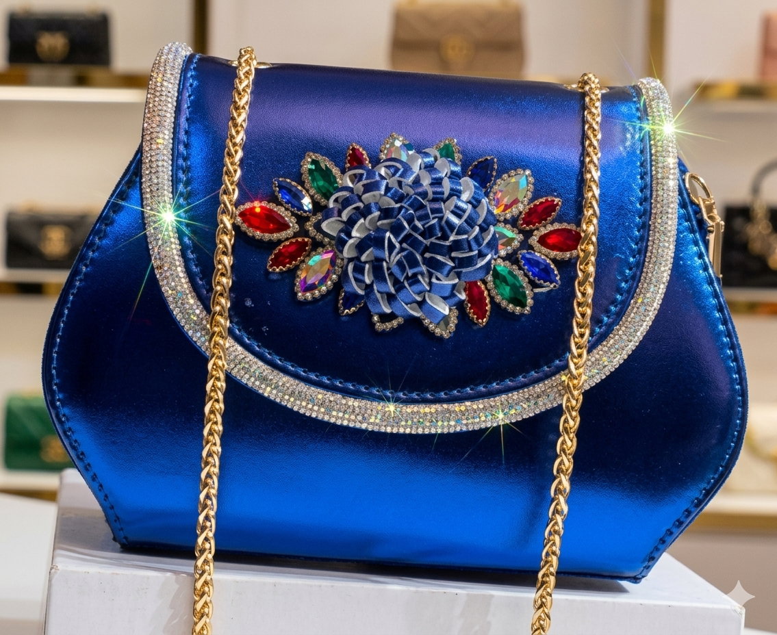 Clutch handbags  structured silhouette trapezoidal base_4
