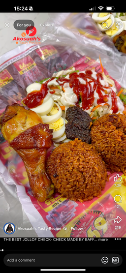 Rice Specialties{ Jollof, Fried rice, plain rice, Waakye, spaghetti and Indomie}