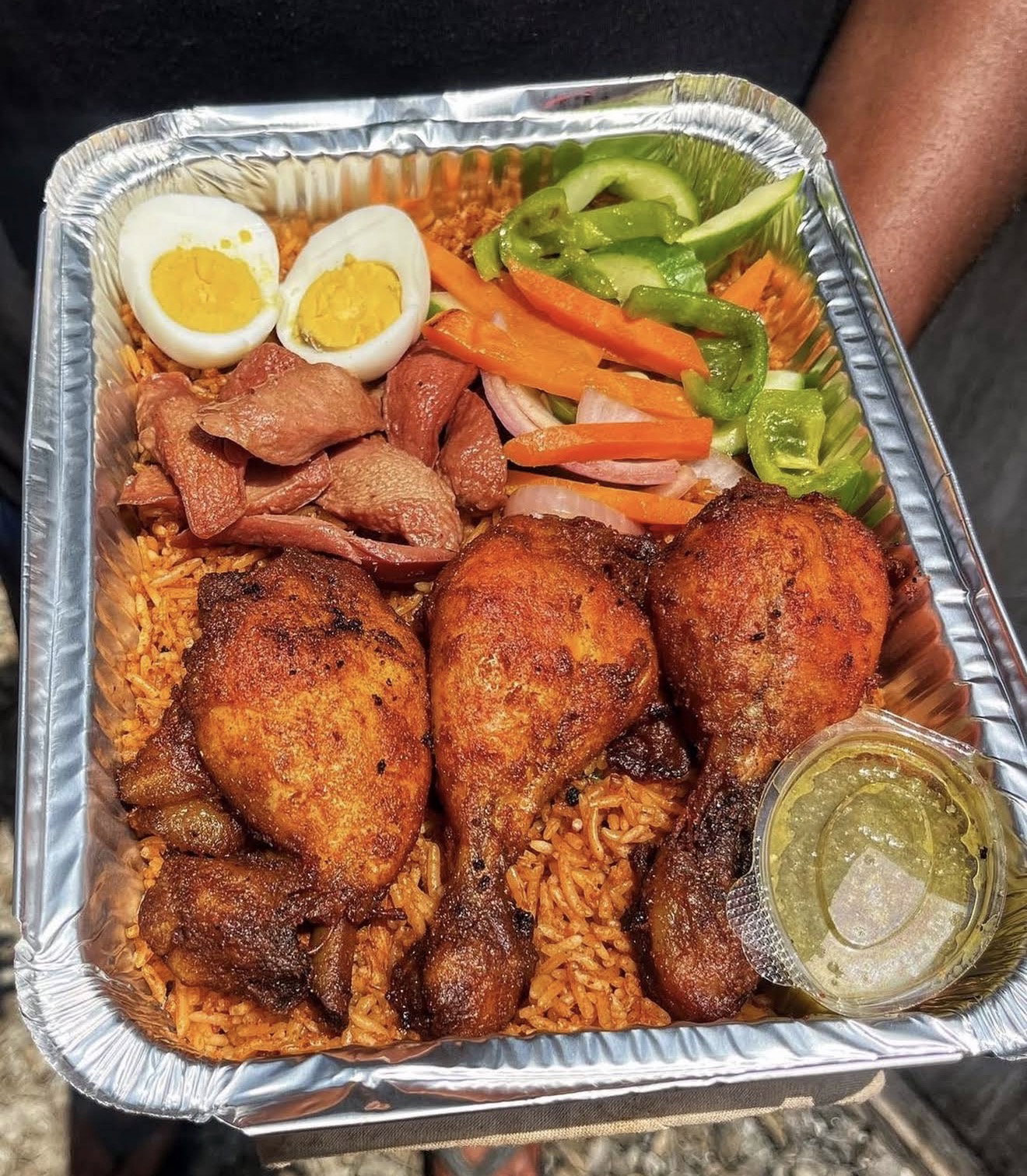Rice Specialties{ Jollof, Fried rice, plain rice, Waakye, spaghetti and Indomie}